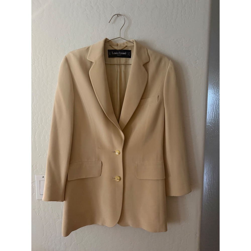 Louis Feraud Vintage 100% Silk 100% Viscose Blazer Jacket Size 4
